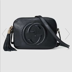 Gucci black leather bag 😍